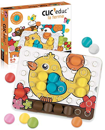 Nathan - Clic educ Ferme - Jeu d'apprentissage des couleurs et manipulation dès 2 ans, 31608