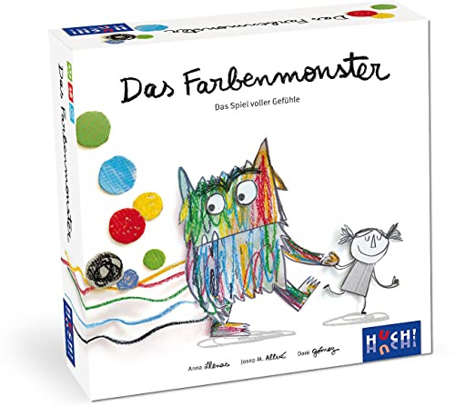 HUCH!, Das Farbenmonster Das Spiel – farbenmonster Spiel, pädagogisch wertvolle kinderspiele, kinderspiel ab 4 Jahren, kooperatives Familienspiel mit Gefühlsvermittlung, Für 2–5 Spieler ab 4 Jahren