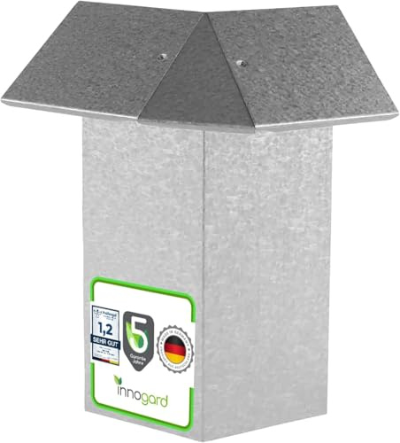 innogard Connecteur d'angle 135° - Coin extérieur Galvalume en aluminium-zinc - Élément d'angle pour clôture à escargots et protection anti-escargots en métal - Coin de connexion pour parterre
