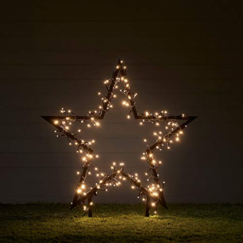 Lights4fun 150er Cluster Stern Silhouette warmweiß Weihnachtsbeleuchtung Außen 31V
