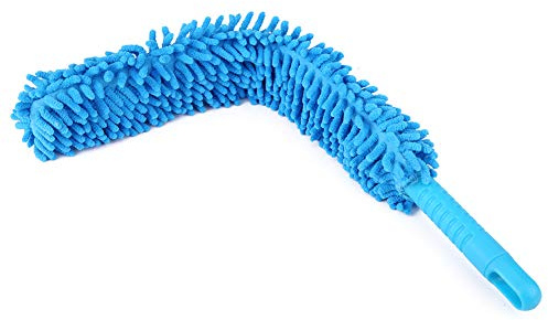 Qiilu Felgenbürste Lange Mikrofaser Felgenreinigungsbürste 56cm Blau zur schonende und effektive Felgen Bürste