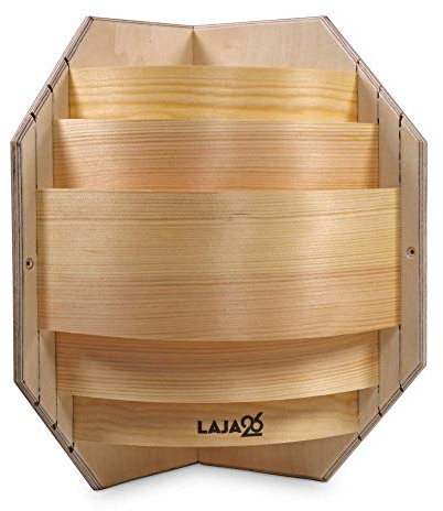 LaJa26 Sauna Eck-Lampenschirm Piazza - FSC Espenholz - Stimmungsvolles Saunalicht - Geeignet für Innenleuchten - Beständig gegen Wärme und Luftfeuchtigkeit - Fertig montiert - Made in Europe