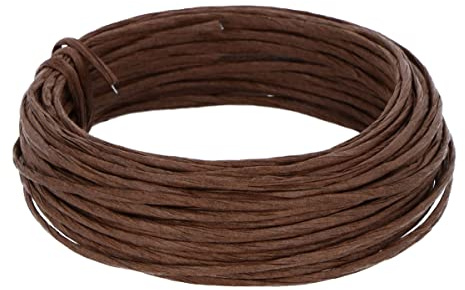 INNSPIRO Papierbeschichteter Draht, braun, 3 mm x 10 m, formbar, zum Herstellen von Formen, Basteln und Dekorieren