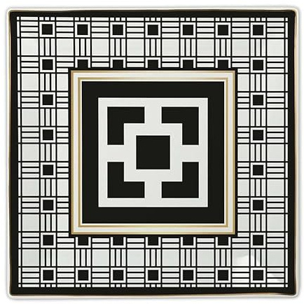 VASSOIETTO BACI MILANO - OPTICAL MIDI - 21.5x21.5cm IN PORCELLANA