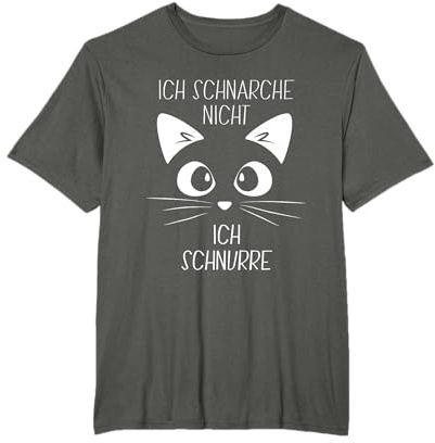 Schlafshirt - Ich schnarche Nicht, ich schnurre - Katzen T-Shirt