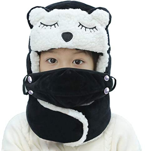 Faxianther Winterhut Mädchen Jungen Fliegermütze Baby Kinder Wintermütze Skimütze Warm Winddicht Russlandmütze mit Ohrenklappen Flauschig Mütze verdicken Fleecemütze Trappermütz