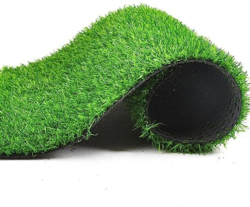 HUHJYUGE Kunstrasen Teppich 3x3m, 30mm Florhöhe, Rasenteppich Outdoor, Rasenteppic Teppich für Hunde, Natürlich und Realistisch Aussehend, für Garten, Haustiere, Rasen