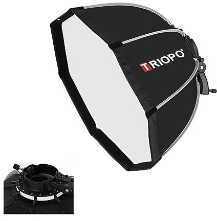 Triopo KX55 Softbox 21,6 Zoll/55 cm Octagon Umbrella Fotografie Softbox für Godox V1 AD200Pro Rundkopfblitz Speedlite Speedlight Softbox Lichtdiffusor