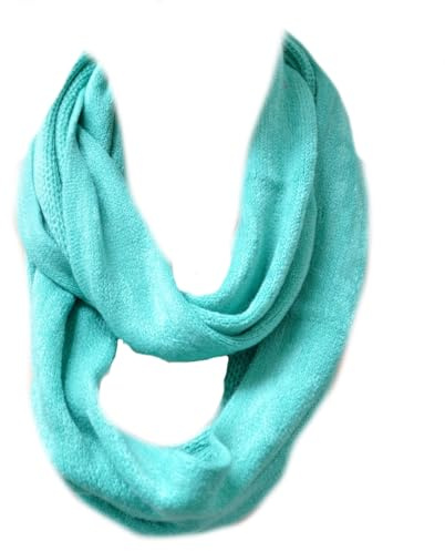 Damen Herren Unisex Winter Strickschal Loop Schal Rundschal Schlauchschal Uni