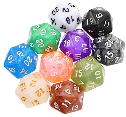 BESTonZON 10pezzi Dadi Di Facce Giocattolo Educativo Per Numeri Accessorio Creativo Per Feste e Giochi Da Tavolo