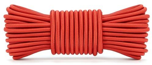 Abma Cord Tendeur Élastique 5mm 10M Corde Elastique Corde en Caoutchouc - Rouge
