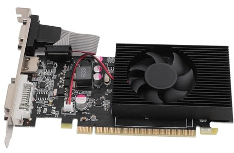 XUMIUZIY GT730 4G Graphic Cards, GDDR3 128Bit PCI Express 2.0 16X Gaming Graphics Card, Video Card with Cooling Fan for 10 11, for Office and PC Gaming
