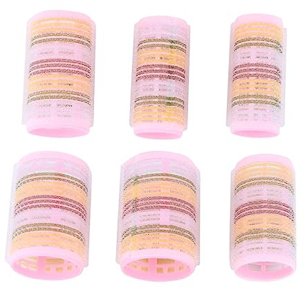 Healeved Elegante 6-teilige Lockenwickler Aus Kunststoff Jumbo-lockenstäbe Für Frauen Und Mädchen Styling-werkzeug Zubehör