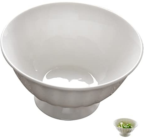 Cabilock Keramik Reisschale Hochbeinig Delikate Servierschüssel Für Suppe Salat Und Reis Kratzfest Eleganter Hotelstil Vielseitige Porzellanschüssel Für Täglichen Gebrauch