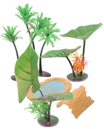 HONITANO Miniature Fish Accessories Lily Pads and Trees for Betta Fish Rest Micro Landscape Decoration for Fairy Garden Ornaments
