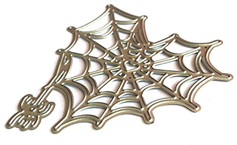 XAGMODSHN Metall-Stanzschablone, Motiv: Halloween-Herz, Spinnennetz, Scrapbooking, Album, Papierkarte, Vorlage, Prägung