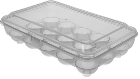 Yardenfun Contenitore Per Uova Per Frigorifero Portauova in Plastica Vassoio Per Uova Con Coperchio Ribalta Custodia Per Frigorifero Organizzazione Cucina