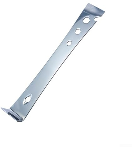 Barra de palanca de acero inoxidable con tuerca de agarre de goma, extractor de clavos para palanca y tracción de clavos, adecuado para necesidades de apicultura y carpintería (C)