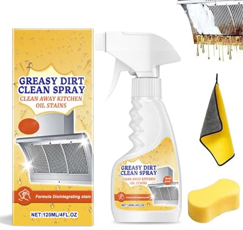 Multifunctional Powerful Kitchen Foam Cleaner, Greasy Dirt Clean Spray, Oil Mousse Cleaner, Clean Up Kitchen Oil Stain for Stubborn Stains, Domestic Cooktops, Range Hoods Grease (1)