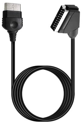 Wegiwuca Enhanceds Sound Câble vidéo pour moniteur péritel Gen1 European RGBS 180 cm Noir