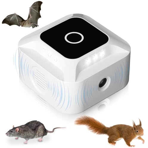 Ultrasuoni per Ratti, 360°Ultrasuoni per Topi Repellente Copertura 300㎡ Repeller Ultrasonico dell'interno dei Parassiti 3 Modalità Deterrente per Casa, Appartamento, Soffitta, Garage, Basement
