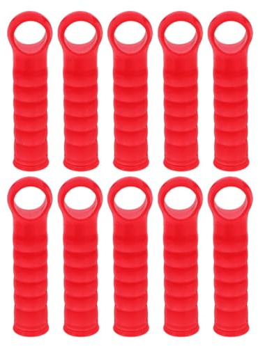 LABRIMP 10pcs Red Plastic Mop Handle End Caps for Broom and Mop Handles 22mm Diameter with Ergonomic Design and Easy Replacement for Home Cleaning