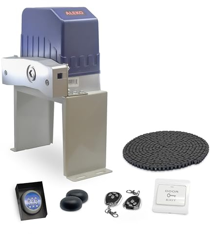 ALEKO Automatic Sliding Gate Opener with Accessories Kit for Gates up to 40 Ft Long 1400 Pounds Electric Driveway Gate Opener Chain Operated Remote Control AC Motor 110V