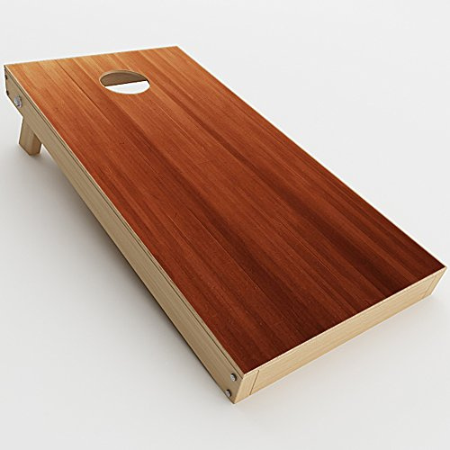 Skin Decal Vinyl Wrap for Cornhole Game Board Bag Toss (2xpcs.) Skins Stickers Cover/Smooth Maple Walnut Wood