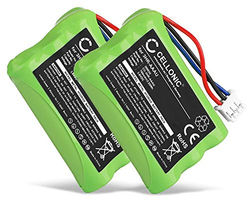CELLONIC 2x Battery compatible with Bang & Olufsen BeoCom 1, 6000, 3HR-AAAU | (700mAh-3.6V-NiMH) for Bang & Olufsen BeoCom M6000, MKII, 70AAAH3BMXZ, T373, for Panasonic KX-T3730