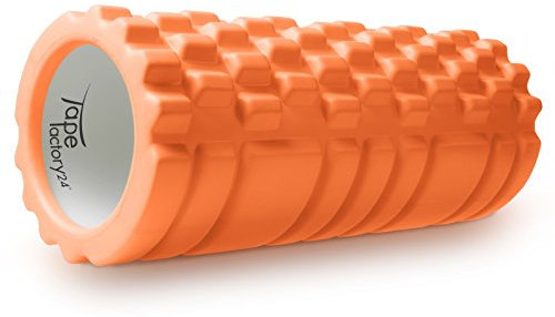 Tapefactory24 ORANGE - Premium-MASSAGEROLLE 33x 14cm / Therapierolle für Fitness, Rücken- & Faszientraining, Reha UVM. / Therapie, Rehabilitation, Physio, Physiotherapie, Balance