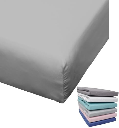 Bierbaum Biber Spannbettlaken Baumwolle 150x200 cm Weiß Grau Blau Rosa Türkis Silber Flieder Grün Taupe Rundgummi, Farbe:Grau