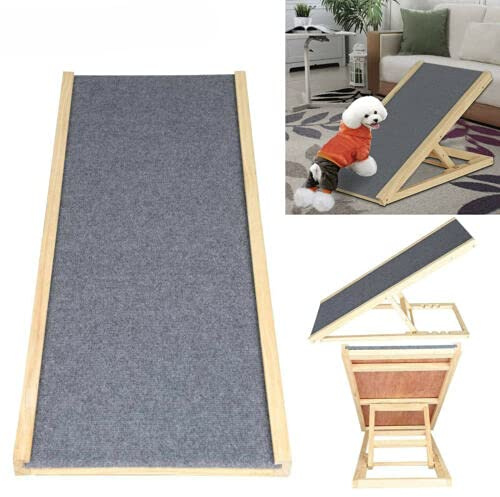 Yonghao Hunderampe 60 cm hoch Hundetreppe Auto Klappbar für Katzen große und kleine Hunde,Haustiere Hundeeinstiegshilfe Bett Sofa Rampe Hund Tierrampe rutschfest,bis 150 kg,100cm x 30/40/50/60cm