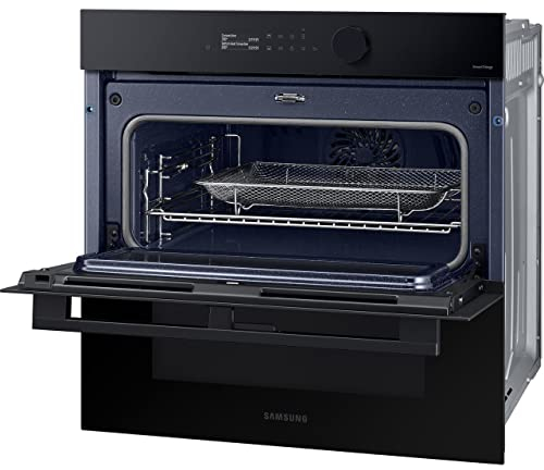 Samsung Series 5 Dual Cook Flex Smart Oven with Pyrolytic Cleaning & Air Fry, Colour: Clean Black, NV7B5750TAK