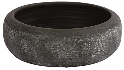 Dehner Pflanzschale Romy, Ø 24, Höhe 9 cm, Keramik, braun