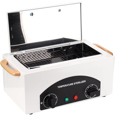 Stérilisateur UV pour Matériel d'Onglerie, 300W, Haute Température avec Minuterie, Désinfection pour Pédicure et Cosmétique
