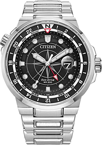 Citizen Eco-Drive Sport Luxury Endeavor - Orologio da polso in acciaio inox, 44 mm, BJ7140-53E, 9 inches, moderno