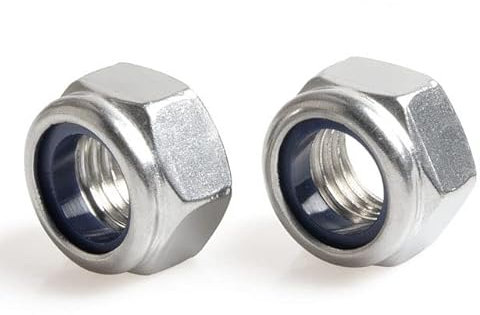4-40 5-40 6-32 8-32 10-32 1/4 5/16 3/8 Schwarzer Kohlenstoffstahl Nylon-Kontermuttern Metrisches Gewinde Sechskanteinsatz Kontermutter Nutsert-1 2-13 (5 Stück), Edelstahl 304