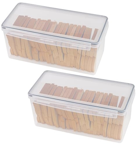 Tiawudi 2 Pack Bread Box, Plastic Bread Container, Large Sandwich Holder, Bread Storage Container for Kitchen Counter, Bread Keeper with Airtight Lid, Bread Saver, 9 Qt / 8.5L Each