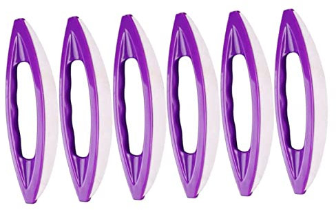 minkissy Nail Polishing Buffers and Purple Sheepskin Waxing Brushes 6pcs Portable Nail Art Supply Manicure Accessories for Home and Salon Use