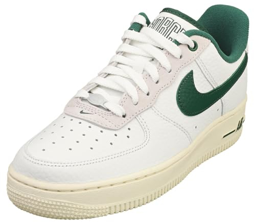 Summit White & Gorge Green Nike Wmns Air Force 1 `07 LX, Summit White/Gorge Green-Bianco, 7