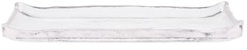 Cabilock Transparent Glass Serving Plate Rectangular Food Tray Sushi Plate Long Tray for Dining Table Clear Glass Plates for Steak Desserts Restaurant Tableware Home Serving 10.63 X 3.94 X 0.79 in