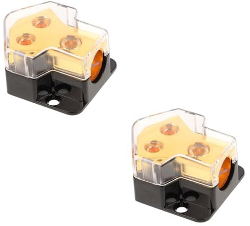 Uonlytech 2St Eins-Punkt- -Anschlussdose Car-Audio-Splitter Kfz-Stromverteilerblock kfz verteilerdose Auto Verteilerbox Bodenverteilerblock für Car-Audio Erdungsverteilerblock umrüsten