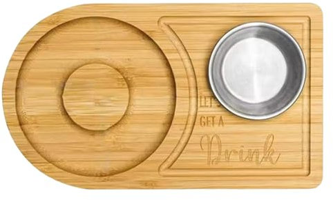 Wooden Salt Rimmer - Cocktails Margarita Glass Rimmer in Wood - Lime Seasoning Board Home Bar Accessory for Drinking for Nightclubs, Restaurant, Bar