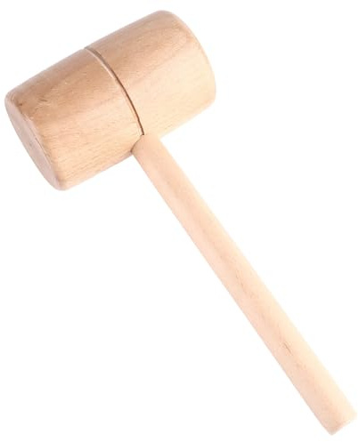 Rundkopfhammer aus Massivem Buchenholz, Hohe Festigkeit und Stabilität, Ideal für Holzbearbeitungs-Projekte