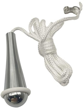 VilaGi Bathroom Light Pull Cord String Replacement Cord Pull for Ceiling Switch White Switch Pull Cord Handle String for Ceiling Switches Bathroom Bedroom Toilet Lights Ceiling Fan Switch, 1.5m