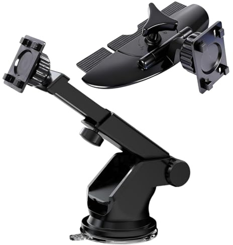 Epronic Soporte para Pantalla Carplay(2Pcs), Soporte para Ranura de CD para Coche y Montaje de Ventosa, para Carplay Android Auto Pantalla Mount para Teléfono con Adaptador de Bola Universal de 17mm