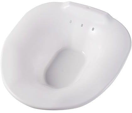 Vaguelly Sitzbadewanne aus Langlebigem Kunststoff mit Überlaufschutz Rutschfestes Sitzbecken für Schwangere und Patienten Hygienisches Toilettensitzbad und Wochenbett Zufälliger Stil