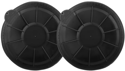 2 Stück Bootsluken Deckplatte 27 cm Schwarz Inspektionsdeckel Runde Kunststoff Lukendeckel Kajak Luke Cover Kajakdeckluken Abdeckplatte für Marine Boot Kajak