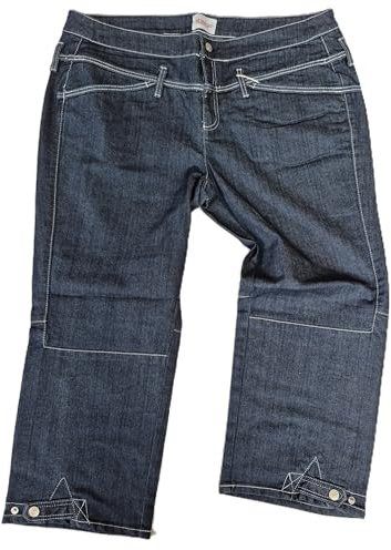 Sheego 7/8 Jeans Hose Capri-Jeans, Blau Ton, Große Größen 40-50 (DE/NL/SE/PL, Numerisch, 50, Große Größen, Regular, Blau)