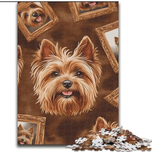 Jigsaw Puzzles for Adults 1000 Yorkshire Terrier Collage Wooden Jigsaw Puzzles Perfect for Teenager & Families, Ideal 50X75CM